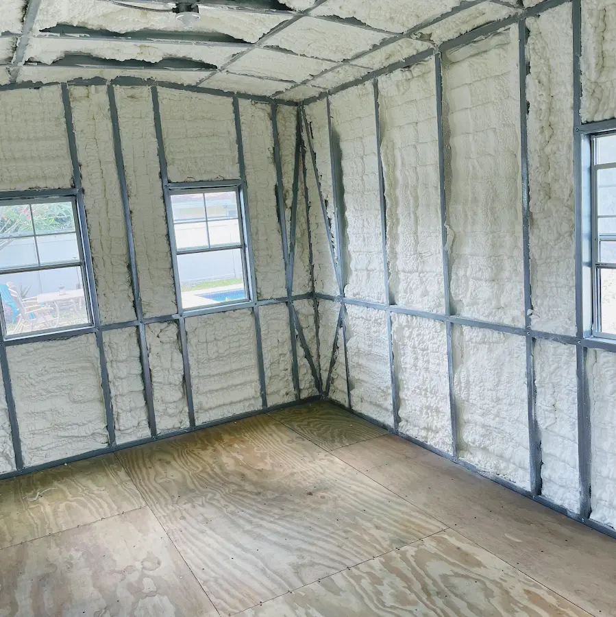Closed-cell spray foam insulation applied to wall cavities in a residential project in Waihee-Waiehu